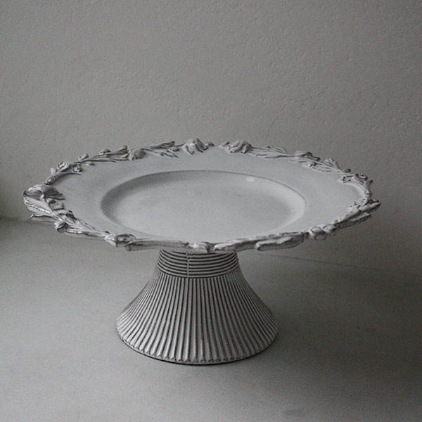 ローズデクペ　足付きプレート