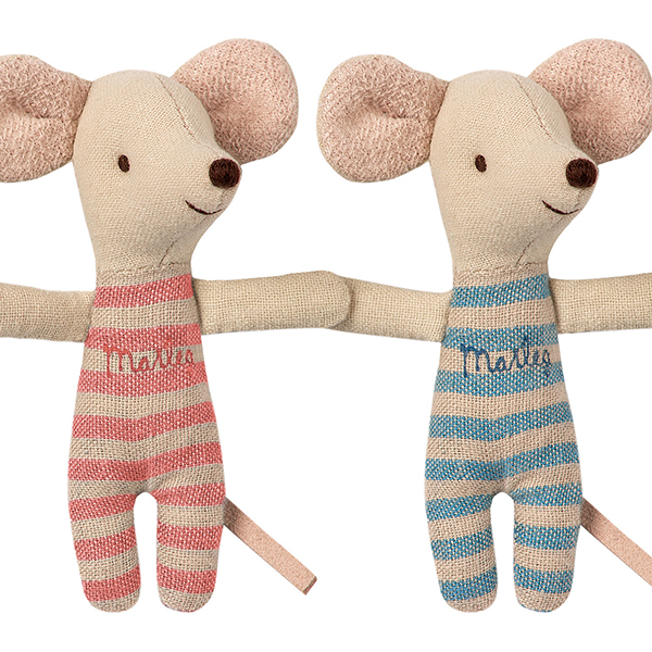 ふたごの赤ちゃんネズミ/ボーダー イメージ画像2