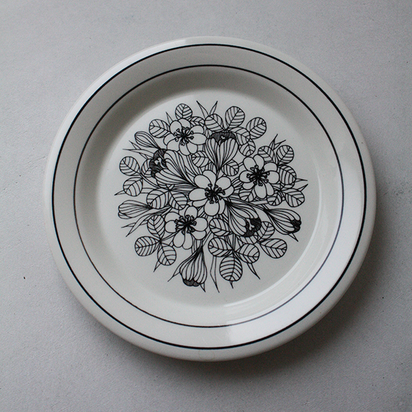 Krokus（クロッカス）モノクロ プレート 17㎝ イメージ画像1