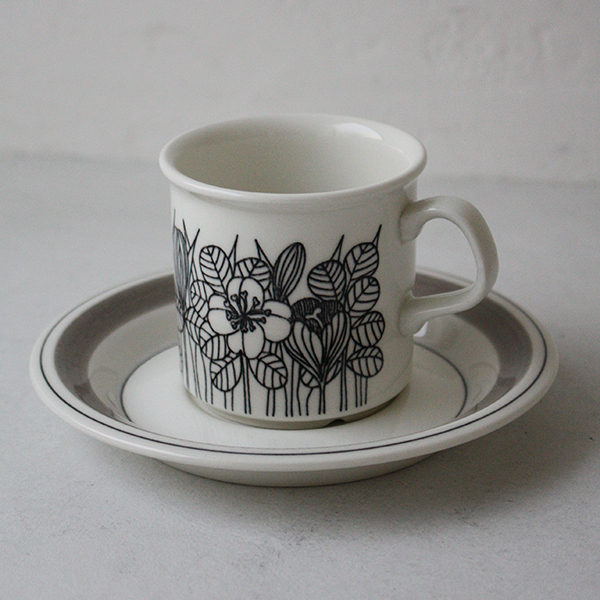 Krokus（クロッカス）モノクロデミタスカップ＆ソーサー イメージ画像1