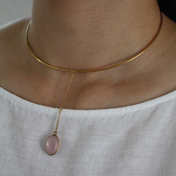 ピンククォーツチョーカー イメージ画像2