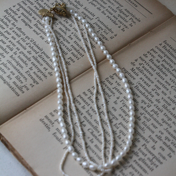 3連淡水パールチョーカーネックレス イメージ画像1