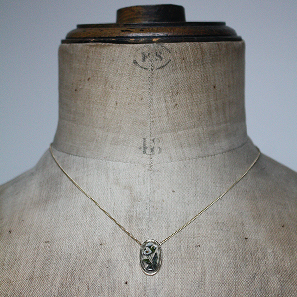 デイジーヴィンテージガラスネックレス イメージ画像1