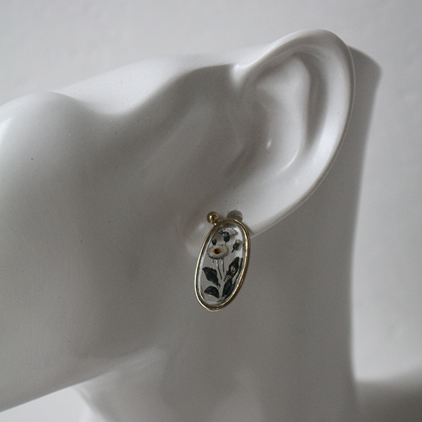 デイジーヴィンテージガラスピアス イメージ画像3