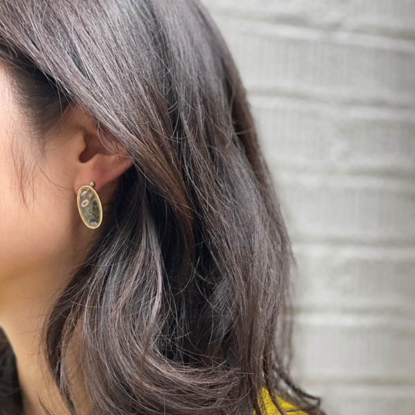 デイジーヴィンテージガラスピアス イメージ画像4