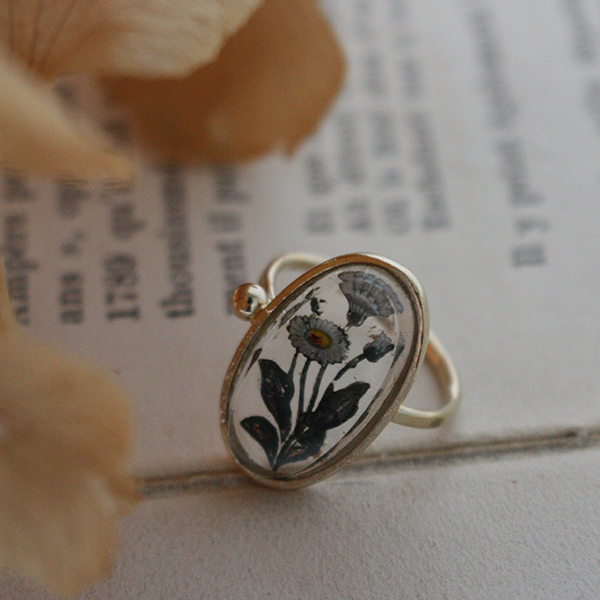 デイジーヴィンテージガラスリング イメージ画像1