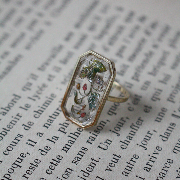 ストロベリーヴィンテージガラスリング イメージ画像1