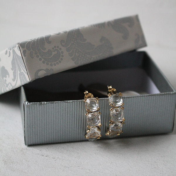 スクエアヴィンテージガラスピアス イメージ画像2