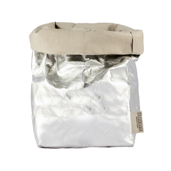 ペーパーバッグL【シルバー】
