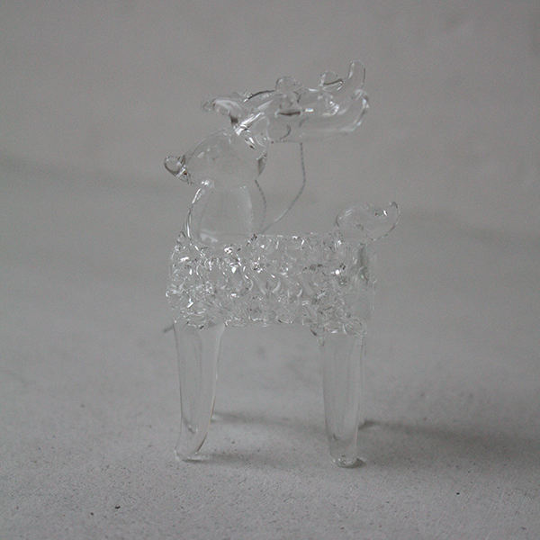 ガラス　ミニトナカイオーナメントのイメージ画像