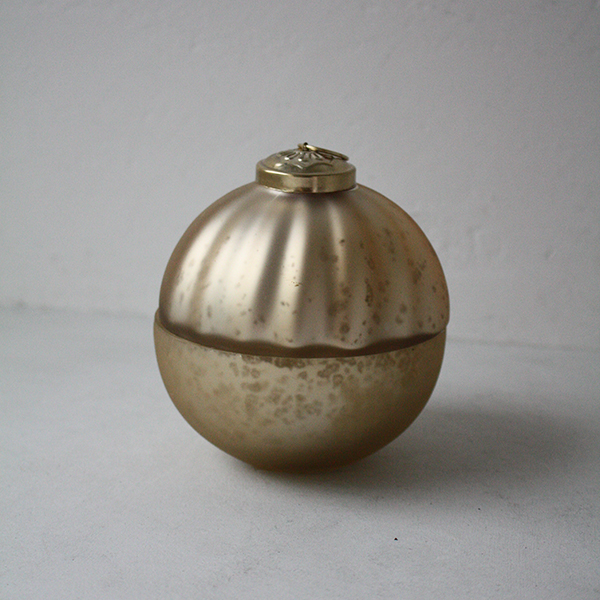 ガラス　クリスマスボールキャンドル