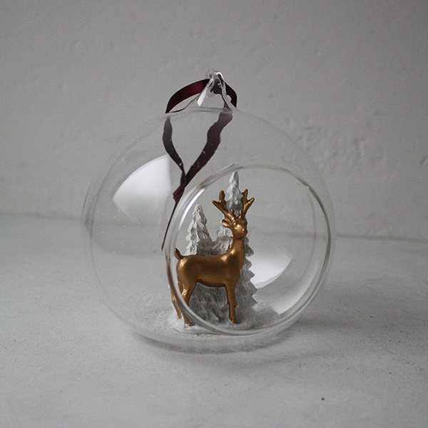 ガラスボールオーナメント【ツリー＆トナカイ】のイメージ画像