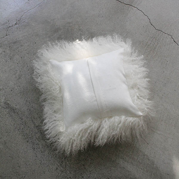 ミニモンゴリアンファークッション【ホワイト】 イメージ画像3