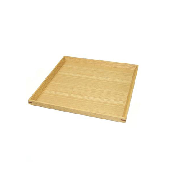 白木塗タモ6.5正角トレー イメージ画像1