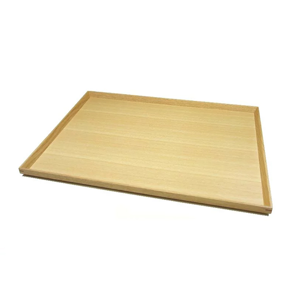 白木塗タモ13.0長角トレー