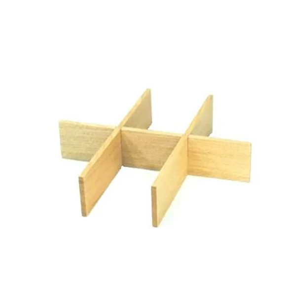 白木塗タモ六つ切仕切り6.0重箱用