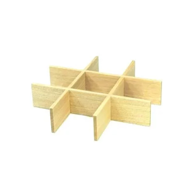 白木塗タモ九つ切仕切り6.0重箱用 イメージ画像2