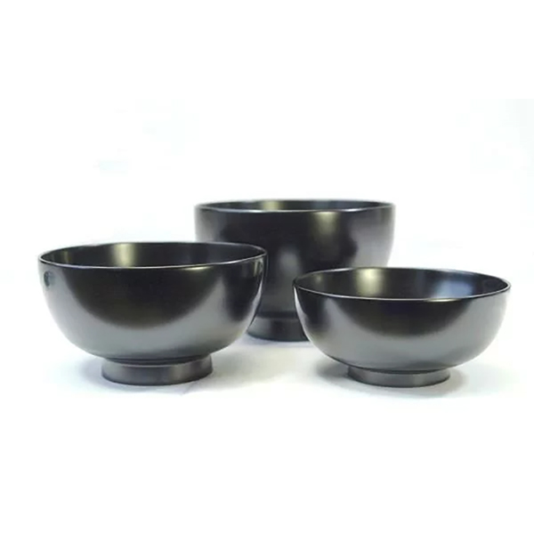 洗浄機対応　入子椀 三つ組揃 黒