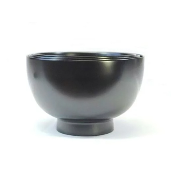 洗浄機対応　入子椀 三つ組揃 黒 イメージ画像2