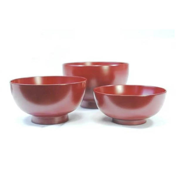 洗浄機対応　入子椀 三つ組揃 朱 イメージ画像3