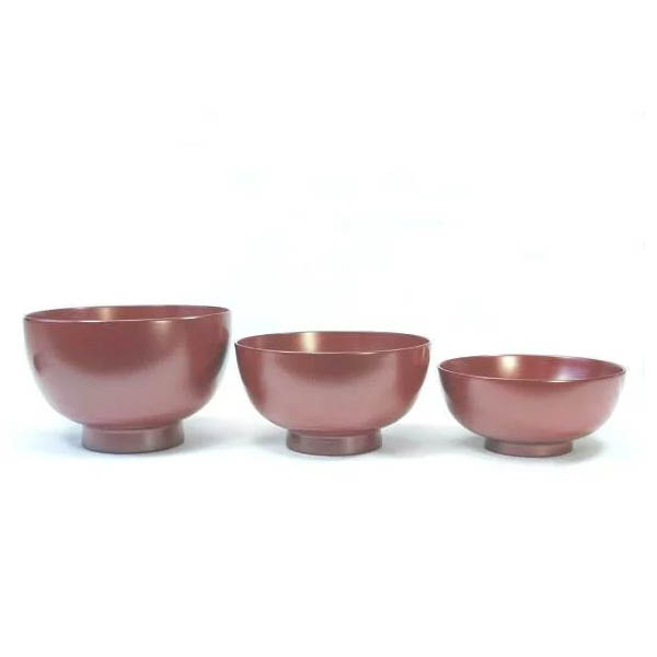 洗浄機対応　入子椀 三つ組揃 朱 イメージ画像1