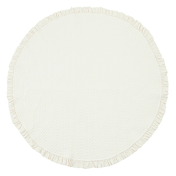 イブル・キルティングサークルマット／ミルキーホワイト イメージ画像1