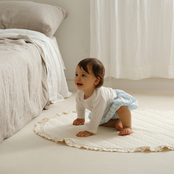 イブル・キルティングサークルマット／ミルキーホワイト イメージ画像2