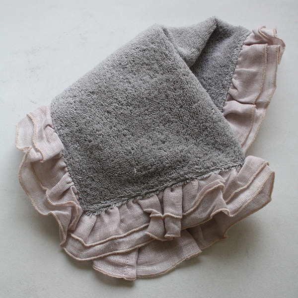 BORGO DELLE TOVAGLIE　フリルハンドタオル【stone/tulle】 イメージ画像1