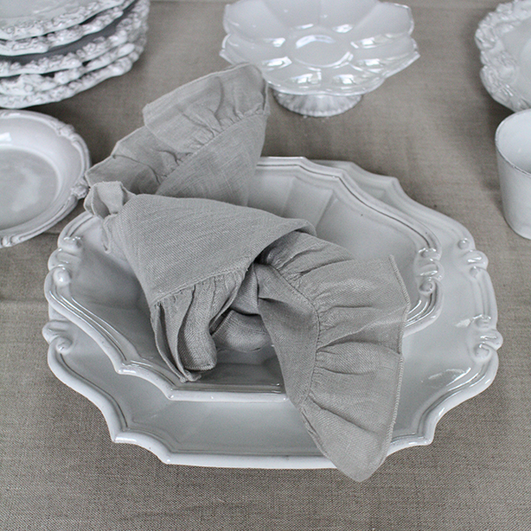 BORGO DELLE TOVAGLIE　フリルナプキン 【stone】のイメージ画像
