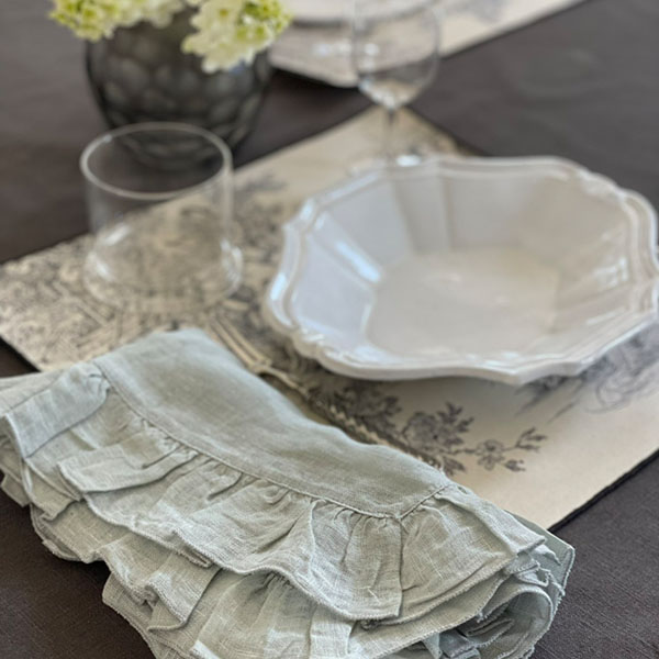 BORGO DELLE TOVAGLIE　フリルナプキン 【ice】 イメージ画像2