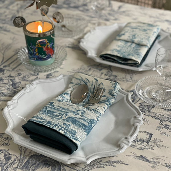 BORGO DELLE TOVAGLIE ナプキン【blue/deepblue】 イメージ画像2