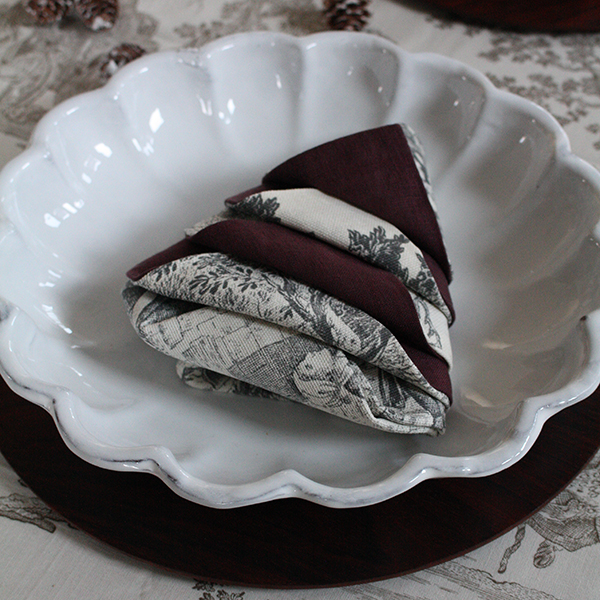 BORGO DELLE TOVAGLIE ナプキン【nero/pruno】 イメージ画像4