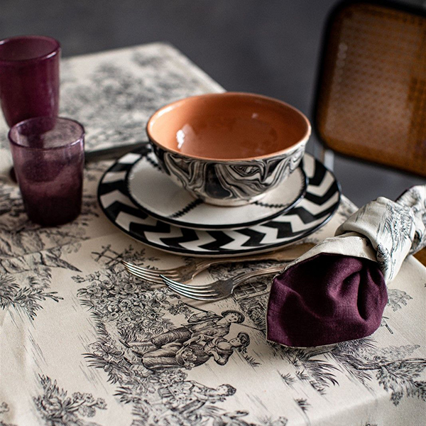 BORGO DELLE TOVAGLIE ナプキン【nero/pruno】 イメージ画像2