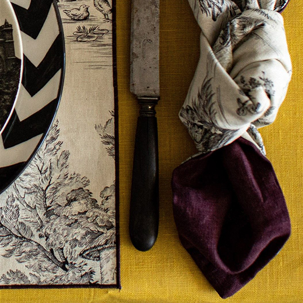 BORGO DELLE TOVAGLIE ナプキン【nero/pruno】