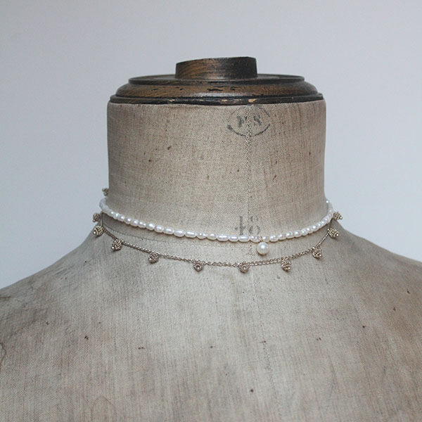 淡水パール2連ネックレス イメージ画像1