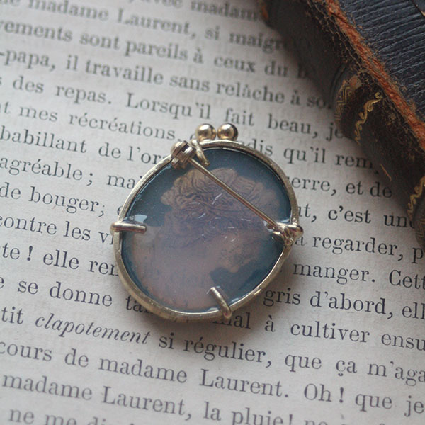 ヴィンテージガラスカメオブローチ イメージ画像3