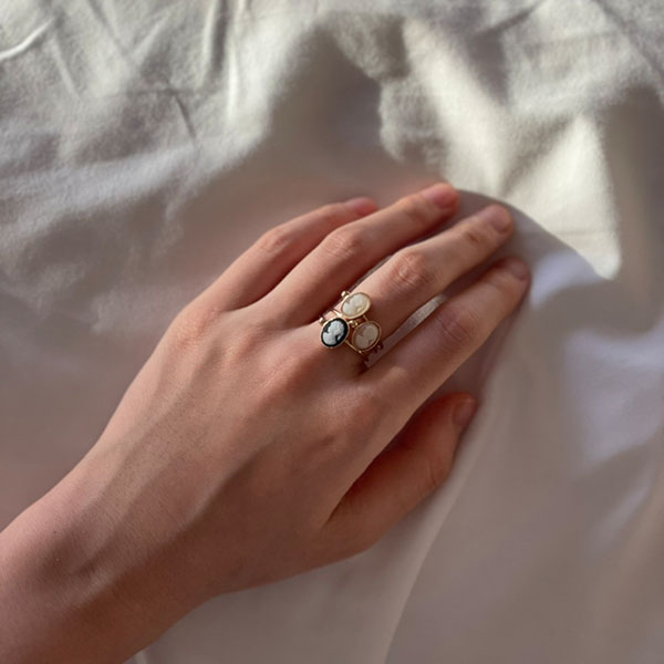 カメオリング【freesize-navy】 イメージ画像4