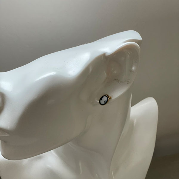 カメオピアス【navy】 イメージ画像3