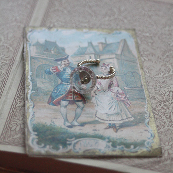 ヴィンテージガラスボタンリングA イメージ画像2