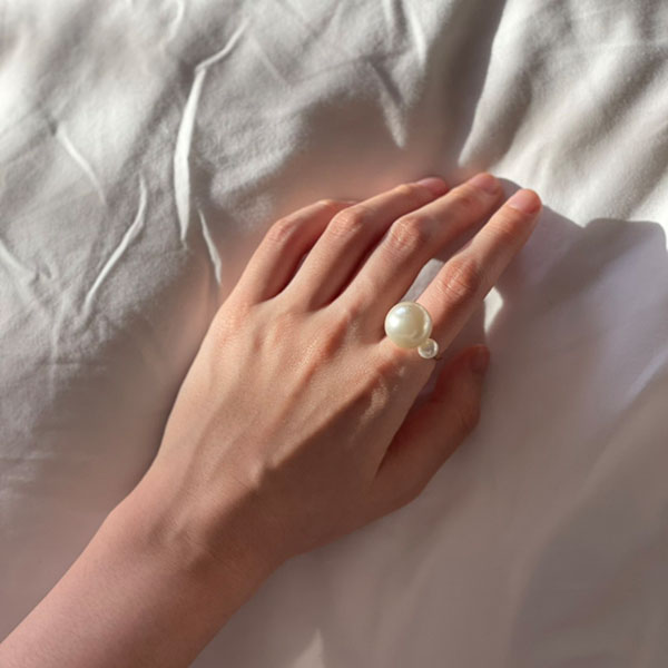 ヴィンテージガラスパールリング イメージ画像3