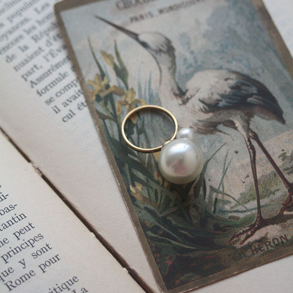 ヴィンテージガラスパールリング イメージ画像2
