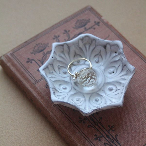 ヴィンテージガラスボタンリングC イメージ画像3