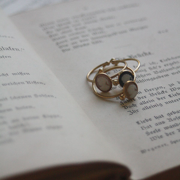 カメオリング【freesize-pink】 イメージ画像1