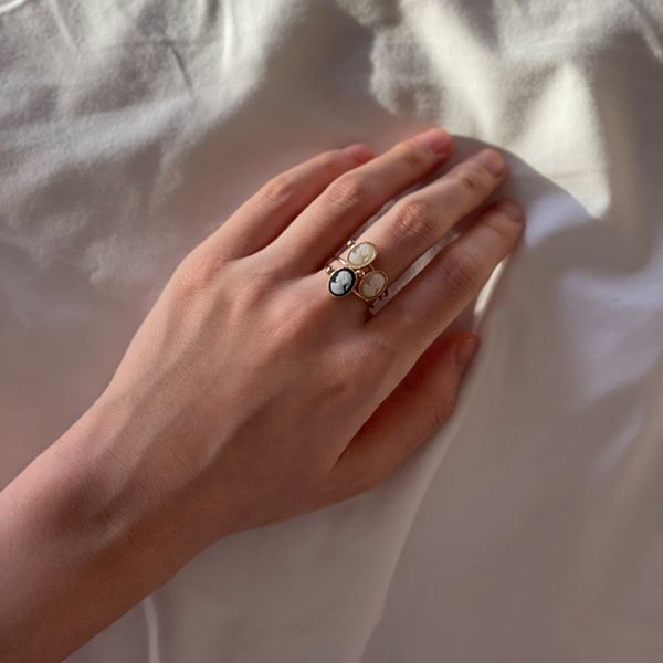 カメオリング【freesize-white】 イメージ画像6