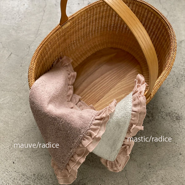 BORGO DELLE TOVAGLIE フリルハンドタオル【mauve/radice】 イメージ画像2