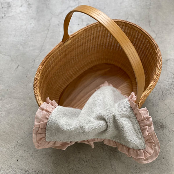 BORGO DELLE TOVAGLIE　フリルハンドタオル【mastic/radice】