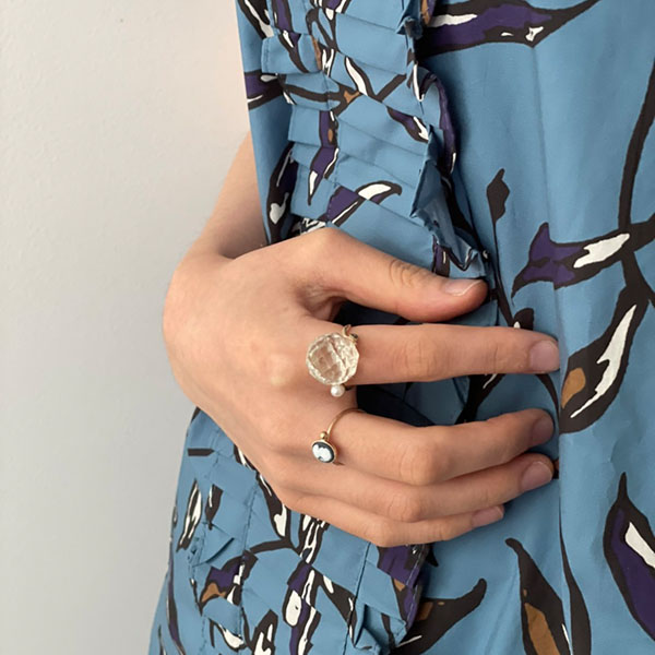 カメオリング【freesize-navy】 イメージ画像2