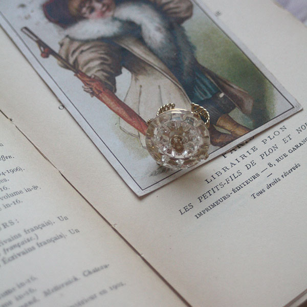 ヴィンテージガラスボタンリングE イメージ画像3