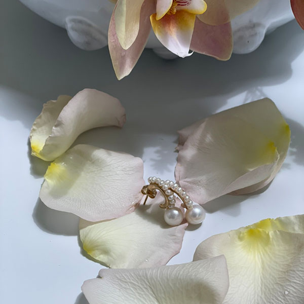 24Kメッキ パールピアス イメージ画像1