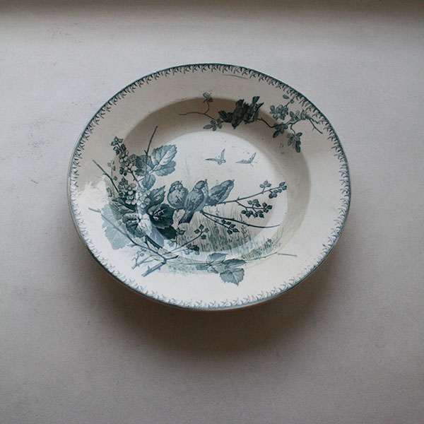 フランスアンティーク　サルグミンヌ深皿（Printemps）